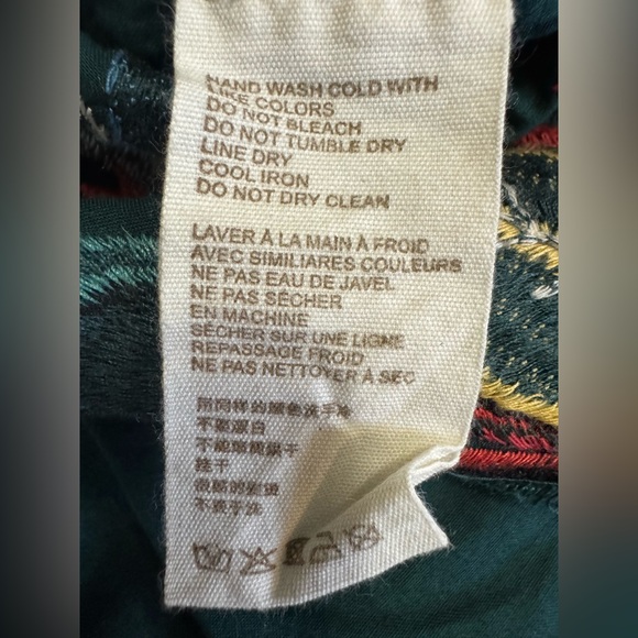 Anthropologie Green Embroidered Long Sleeve Dress - Picture 8 of 10